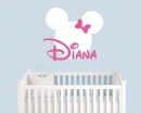 Mini Mouse Customized Children Name Wall Decals Baby Nursery Name Stickers
